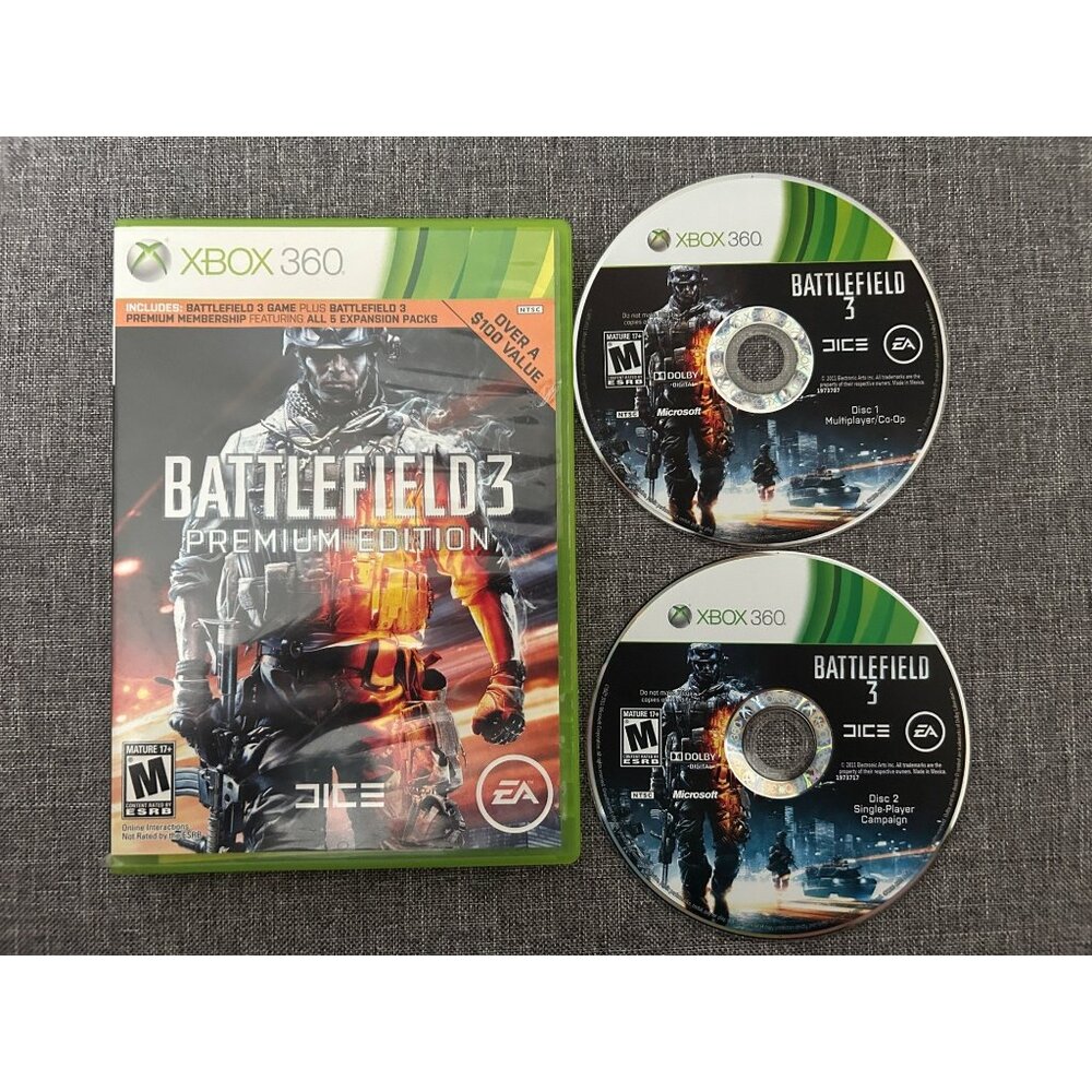 Battlefield 3 Premium Edition Xbox 360 2012 Shooter Pre-Owned